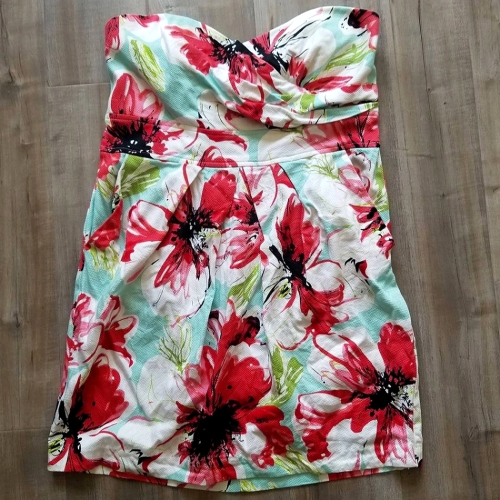 Ricki's flowered strapless dress, Size 12